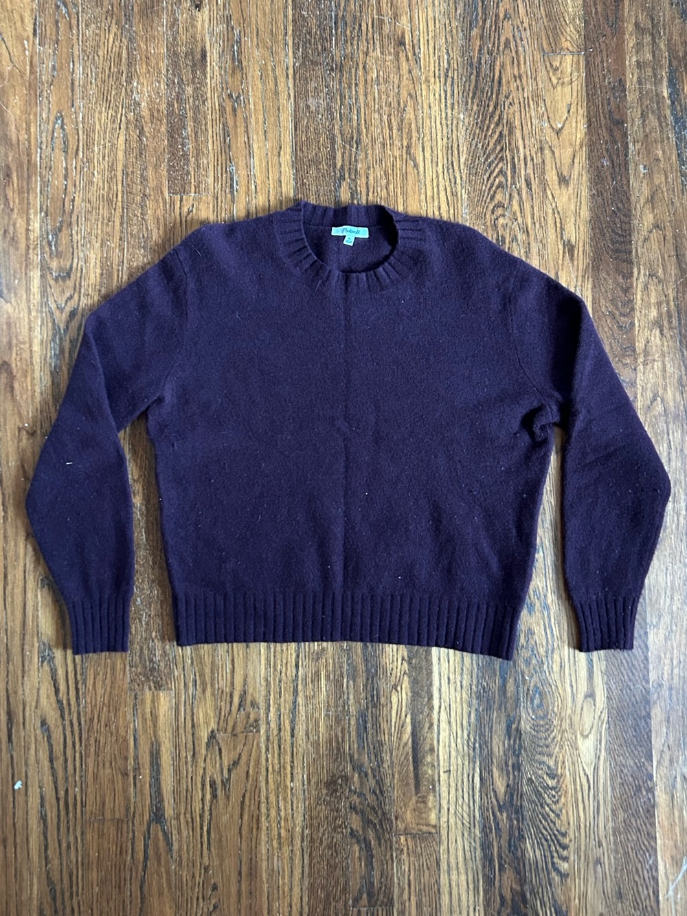 Madewell Heritage Merino Wool Crewneck Sweater Deep Wine Plum Men's XL / Fits L